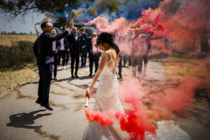 fotografo matrimonio sposi fumogeni Foggia